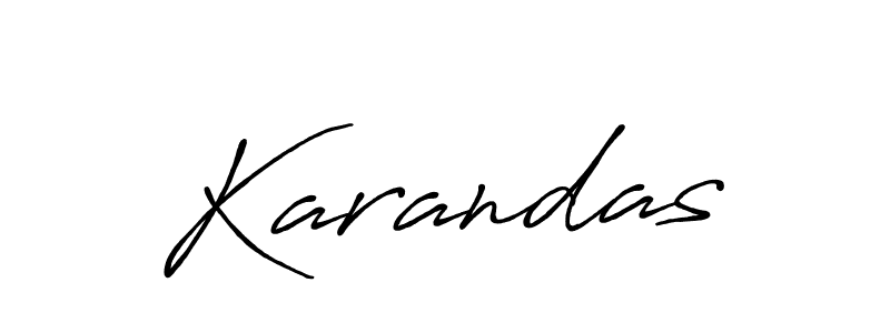 Design your own signature with our free online signature maker. With this signature software, you can create a handwritten (Antro_Vectra_Bolder) signature for name Karandas. Karandas signature style 7 images and pictures png