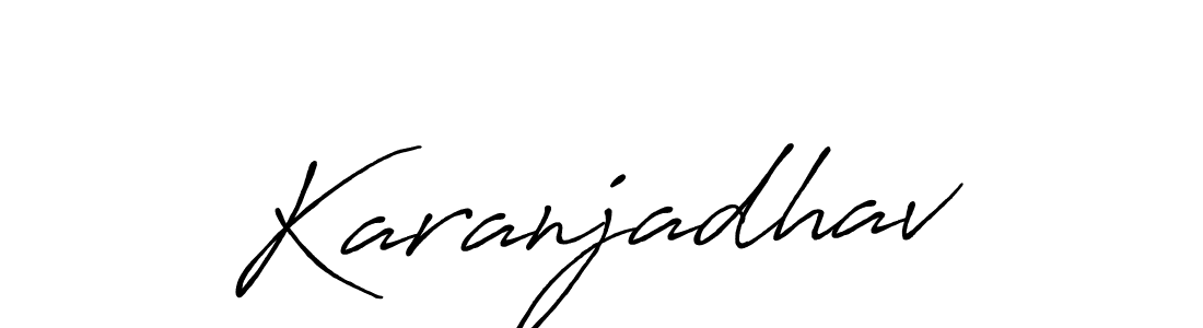 Karanjadhav stylish signature style. Best Handwritten Sign (Antro_Vectra_Bolder) for my name. Handwritten Signature Collection Ideas for my name Karanjadhav. Karanjadhav signature style 7 images and pictures png