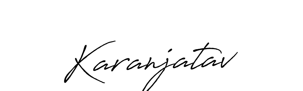 Similarly Antro_Vectra_Bolder is the best handwritten signature design. Signature creator online .You can use it as an online autograph creator for name Karanjatav. Karanjatav signature style 7 images and pictures png