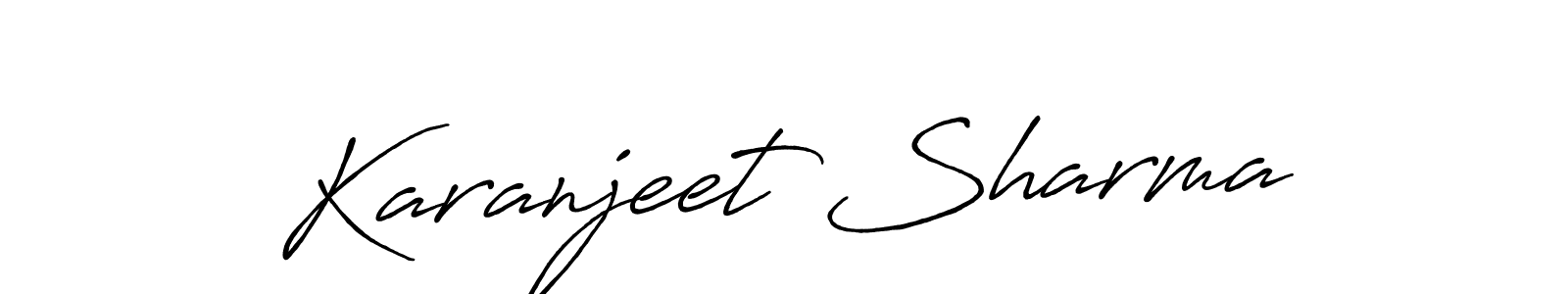 How to make Karanjeet Sharma signature? Antro_Vectra_Bolder is a professional autograph style. Create handwritten signature for Karanjeet Sharma name. Karanjeet Sharma signature style 7 images and pictures png