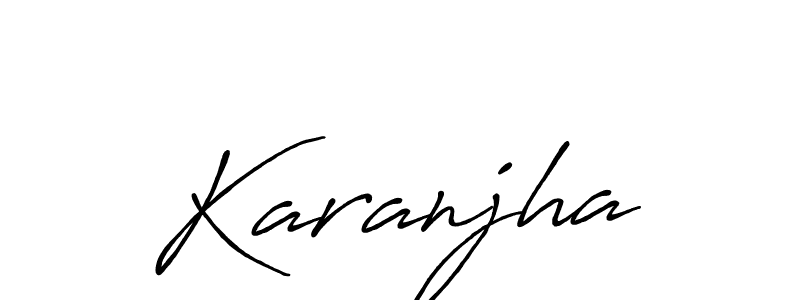 Also You can easily find your signature by using the search form. We will create Karanjha name handwritten signature images for you free of cost using Antro_Vectra_Bolder sign style. Karanjha signature style 7 images and pictures png