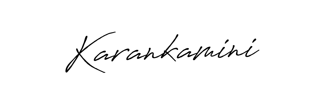 Similarly Antro_Vectra_Bolder is the best handwritten signature design. Signature creator online .You can use it as an online autograph creator for name Karankamini. Karankamini signature style 7 images and pictures png