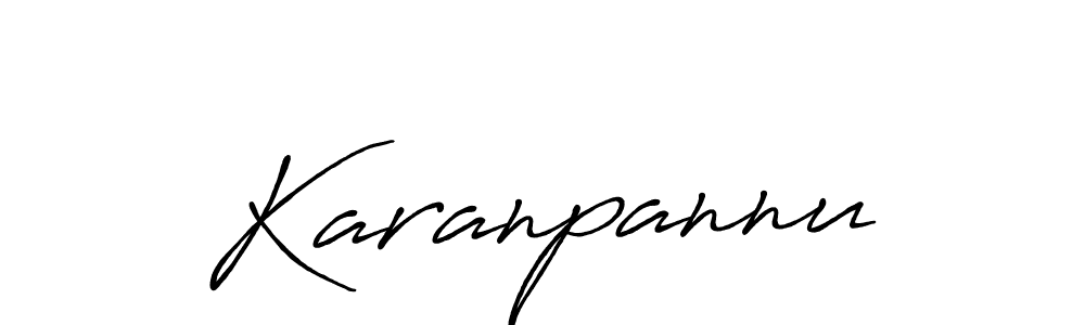 Design your own signature with our free online signature maker. With this signature software, you can create a handwritten (Antro_Vectra_Bolder) signature for name Karanpannu. Karanpannu signature style 7 images and pictures png