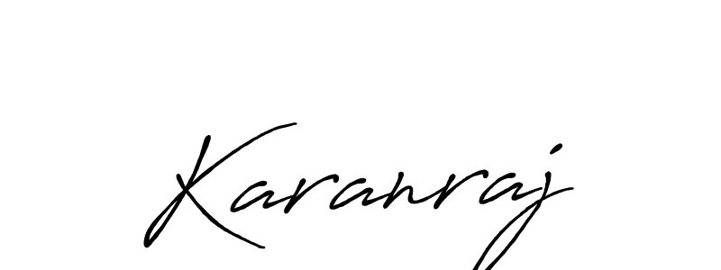 How to make Karanraj signature? Antro_Vectra_Bolder is a professional autograph style. Create handwritten signature for Karanraj name. Karanraj signature style 7 images and pictures png