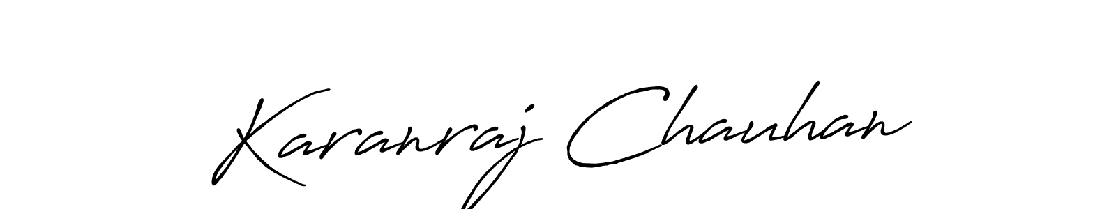 Make a beautiful signature design for name Karanraj Chauhan. With this signature (Antro_Vectra_Bolder) style, you can create a handwritten signature for free. Karanraj Chauhan signature style 7 images and pictures png