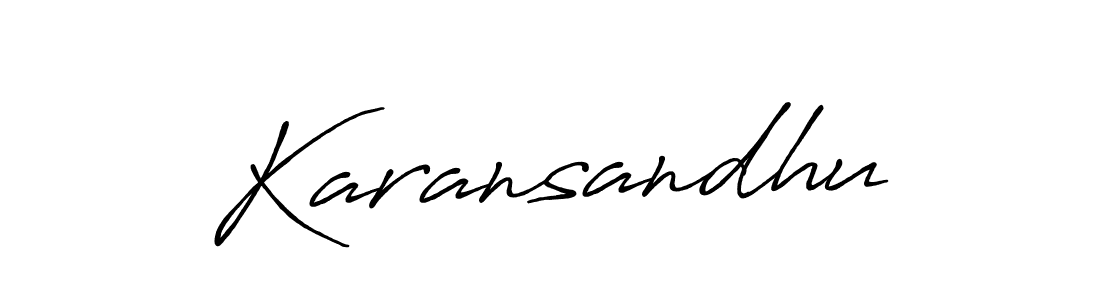 Use a signature maker to create a handwritten signature online. With this signature software, you can design (Antro_Vectra_Bolder) your own signature for name Karansandhu. Karansandhu signature style 7 images and pictures png