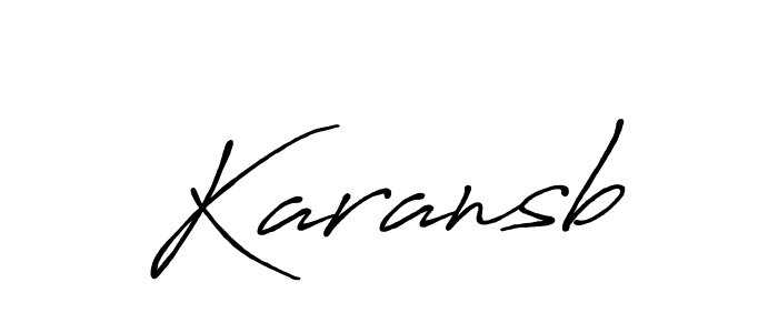 Design your own signature with our free online signature maker. With this signature software, you can create a handwritten (Antro_Vectra_Bolder) signature for name Karansb. Karansb signature style 7 images and pictures png