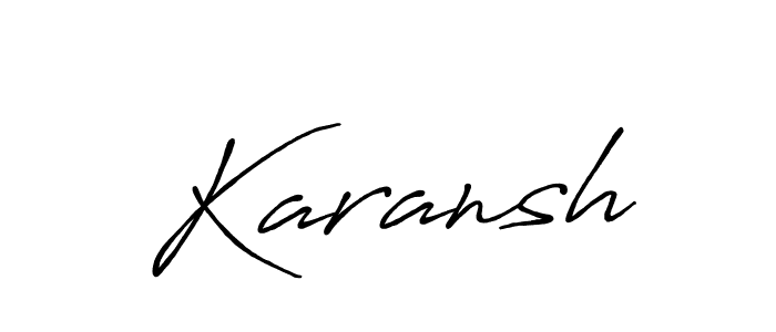 Antro_Vectra_Bolder is a professional signature style that is perfect for those who want to add a touch of class to their signature. It is also a great choice for those who want to make their signature more unique. Get Karansh name to fancy signature for free. Karansh signature style 7 images and pictures png