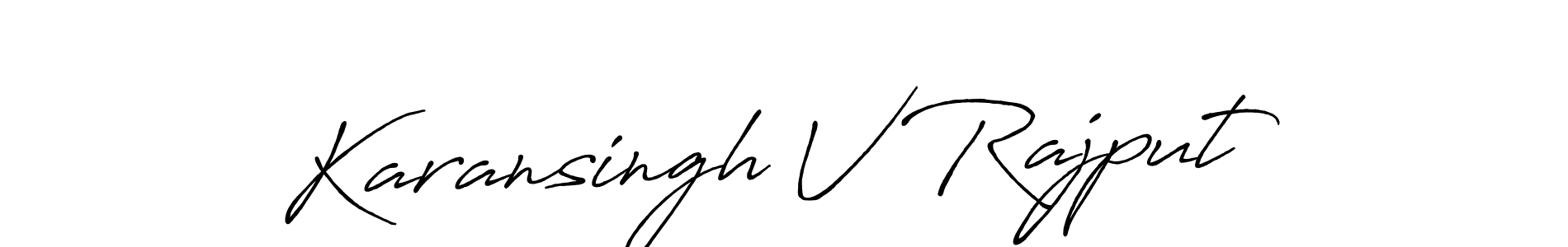 Design your own signature with our free online signature maker. With this signature software, you can create a handwritten (Antro_Vectra_Bolder) signature for name Karansingh V Rajput. Karansingh V Rajput signature style 7 images and pictures png