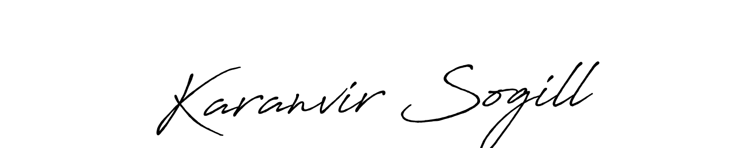 Design your own signature with our free online signature maker. With this signature software, you can create a handwritten (Antro_Vectra_Bolder) signature for name Karanvir Sogill. Karanvir Sogill signature style 7 images and pictures png