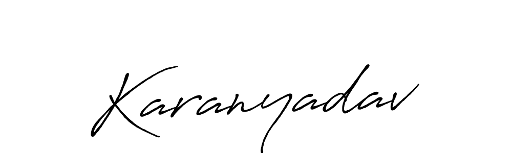 Similarly Antro_Vectra_Bolder is the best handwritten signature design. Signature creator online .You can use it as an online autograph creator for name Karanyadav. Karanyadav signature style 7 images and pictures png