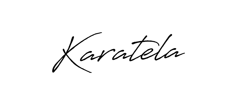 How to make Karatela name signature. Use Antro_Vectra_Bolder style for creating short signs online. This is the latest handwritten sign. Karatela signature style 7 images and pictures png