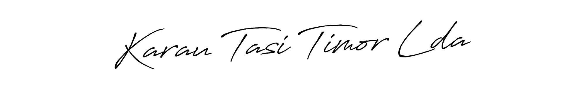 How to make Karau Tasi Timor Lda signature? Antro_Vectra_Bolder is a professional autograph style. Create handwritten signature for Karau Tasi Timor Lda name. Karau Tasi Timor Lda signature style 7 images and pictures png