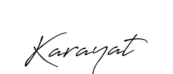 Use a signature maker to create a handwritten signature online. With this signature software, you can design (Antro_Vectra_Bolder) your own signature for name Karayat. Karayat signature style 7 images and pictures png