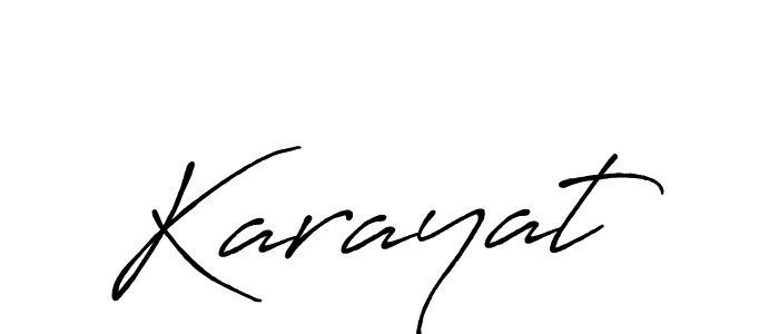 Make a beautiful signature design for name Karayat. With this signature (Antro_Vectra_Bolder) style, you can create a handwritten signature for free. Karayat signature style 7 images and pictures png