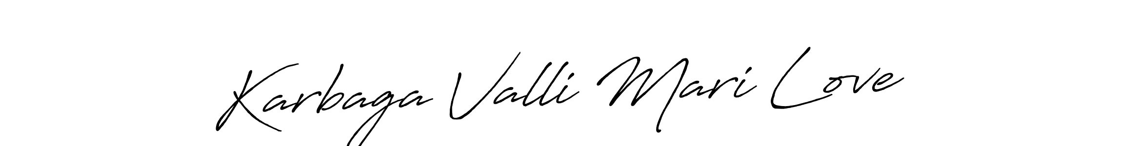 Antro_Vectra_Bolder is a professional signature style that is perfect for those who want to add a touch of class to their signature. It is also a great choice for those who want to make their signature more unique. Get Karbaga Valli Mari Love name to fancy signature for free. Karbaga Valli Mari Love signature style 7 images and pictures png
