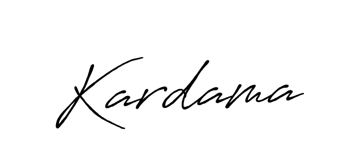 Design your own signature with our free online signature maker. With this signature software, you can create a handwritten (Antro_Vectra_Bolder) signature for name Kardama. Kardama signature style 7 images and pictures png
