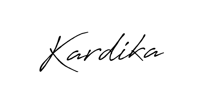 Create a beautiful signature design for name Kardika. With this signature (Antro_Vectra_Bolder) fonts, you can make a handwritten signature for free. Kardika signature style 7 images and pictures png