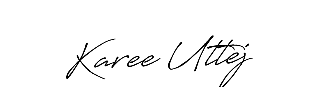 The best way (Antro_Vectra_Bolder) to make a short signature is to pick only two or three words in your name. The name Karee Uttej include a total of six letters. For converting this name. Karee Uttej signature style 7 images and pictures png