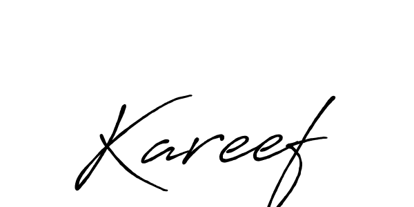 How to make Kareef signature? Antro_Vectra_Bolder is a professional autograph style. Create handwritten signature for Kareef name. Kareef signature style 7 images and pictures png