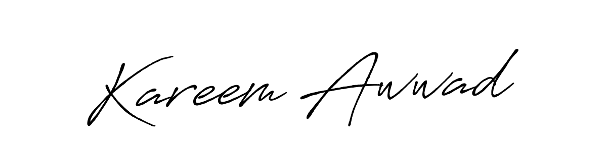 Also You can easily find your signature by using the search form. We will create Kareem Awwad name handwritten signature images for you free of cost using Antro_Vectra_Bolder sign style. Kareem Awwad signature style 7 images and pictures png