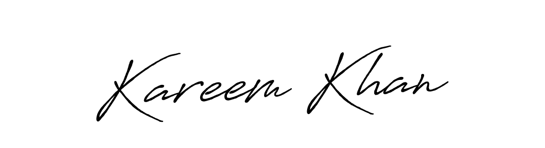 Design your own signature with our free online signature maker. With this signature software, you can create a handwritten (Antro_Vectra_Bolder) signature for name Kareem Khan. Kareem Khan signature style 7 images and pictures png