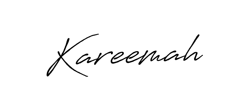 Antro_Vectra_Bolder is a professional signature style that is perfect for those who want to add a touch of class to their signature. It is also a great choice for those who want to make their signature more unique. Get Kareemah name to fancy signature for free. Kareemah signature style 7 images and pictures png