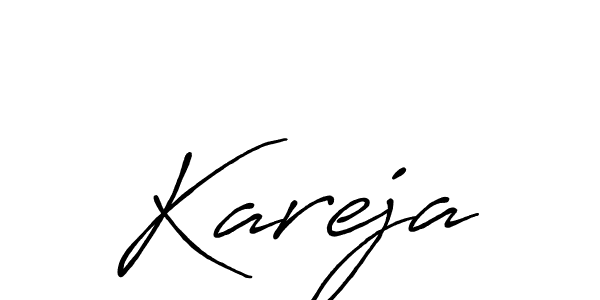 Create a beautiful signature design for name Kareja. With this signature (Antro_Vectra_Bolder) fonts, you can make a handwritten signature for free. Kareja signature style 7 images and pictures png