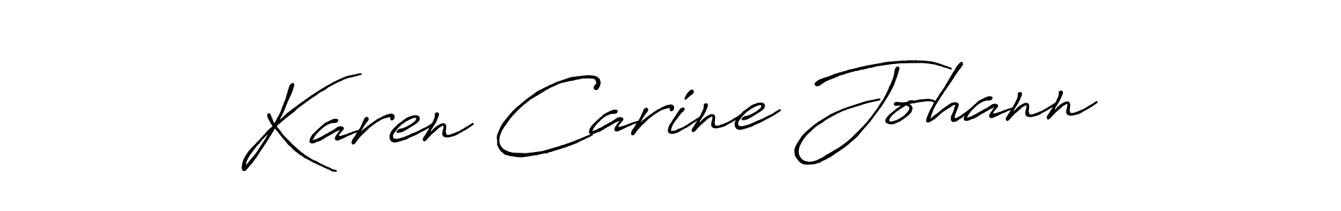 Karen Carine Johann stylish signature style. Best Handwritten Sign (Antro_Vectra_Bolder) for my name. Handwritten Signature Collection Ideas for my name Karen Carine Johann. Karen Carine Johann signature style 7 images and pictures png