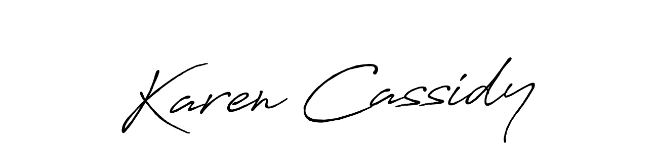 Make a beautiful signature design for name Karen Cassidy. Use this online signature maker to create a handwritten signature for free. Karen Cassidy signature style 7 images and pictures png