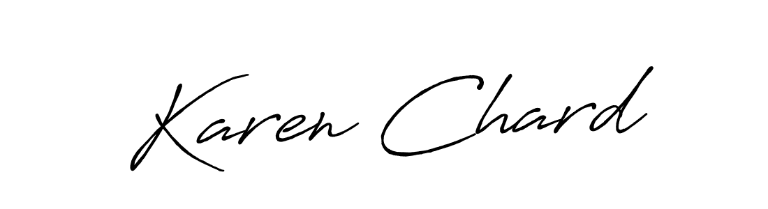 Make a beautiful signature design for name Karen Chard. Use this online signature maker to create a handwritten signature for free. Karen Chard signature style 7 images and pictures png