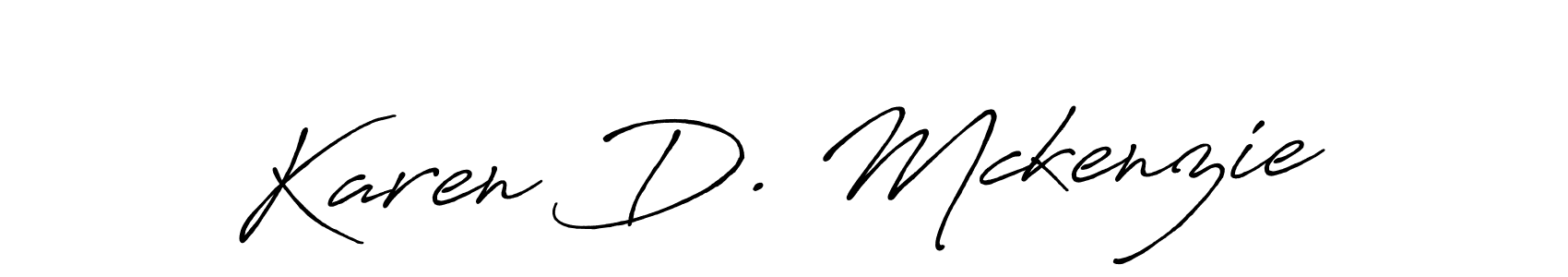 How to make Karen D. Mckenzie name signature. Use Antro_Vectra_Bolder style for creating short signs online. This is the latest handwritten sign. Karen D. Mckenzie signature style 7 images and pictures png