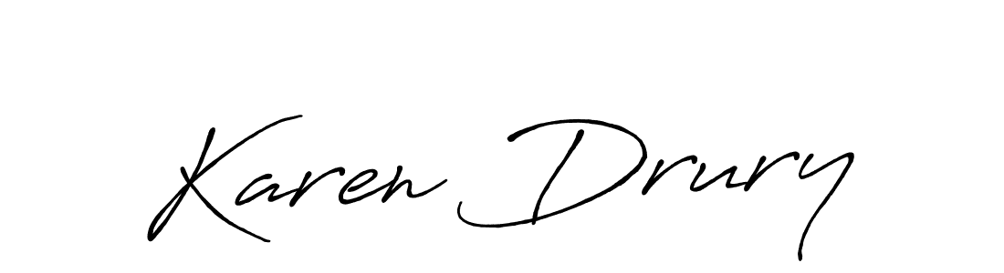 Use a signature maker to create a handwritten signature online. With this signature software, you can design (Antro_Vectra_Bolder) your own signature for name Karen Drury. Karen Drury signature style 7 images and pictures png