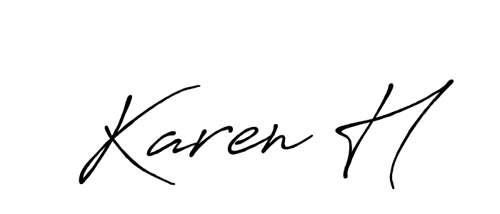 You can use this online signature creator to create a handwritten signature for the name Karen H. This is the best online autograph maker. Karen H signature style 7 images and pictures png