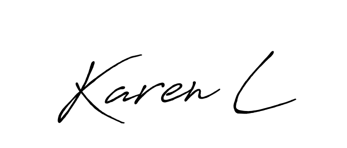 Make a beautiful signature design for name Karen L. Use this online signature maker to create a handwritten signature for free. Karen L signature style 7 images and pictures png