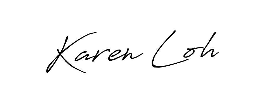It looks lik you need a new signature style for name Karen Loh. Design unique handwritten (Antro_Vectra_Bolder) signature with our free signature maker in just a few clicks. Karen Loh signature style 7 images and pictures png