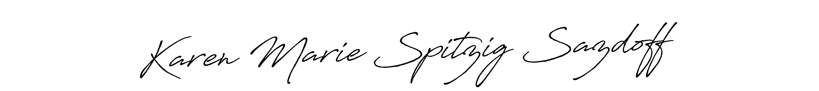 You should practise on your own different ways (Antro_Vectra_Bolder) to write your name (Karen Marie Spitzig Sazdoff) in signature. don't let someone else do it for you. Karen Marie Spitzig Sazdoff signature style 7 images and pictures png