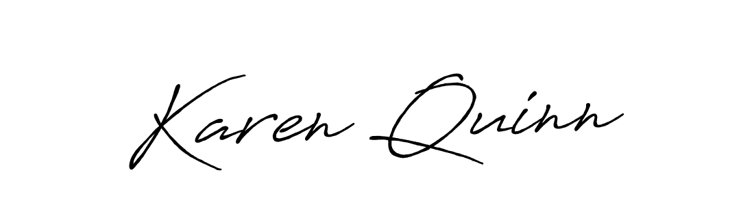 Create a beautiful signature design for name Karen Quinn. With this signature (Antro_Vectra_Bolder) fonts, you can make a handwritten signature for free. Karen Quinn signature style 7 images and pictures png