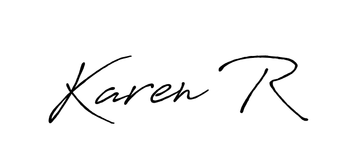 Make a beautiful signature design for name Karen R. Use this online signature maker to create a handwritten signature for free. Karen R signature style 7 images and pictures png