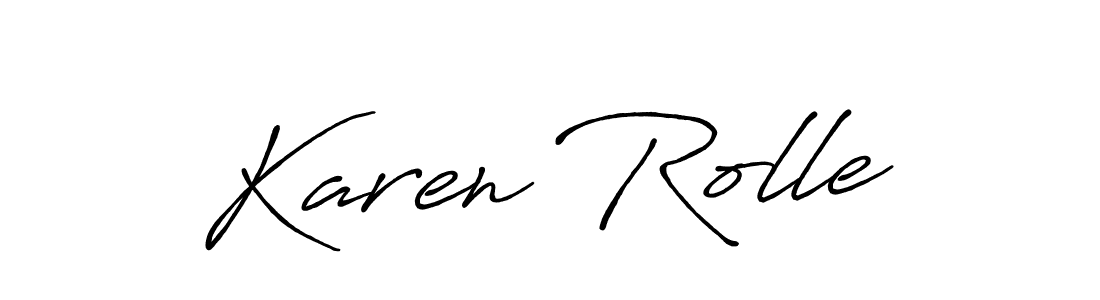 Make a beautiful signature design for name Karen Rolle. With this signature (Antro_Vectra_Bolder) style, you can create a handwritten signature for free. Karen Rolle signature style 7 images and pictures png
