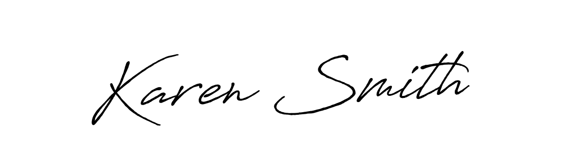 Create a beautiful signature design for name Karen Smith. With this signature (Antro_Vectra_Bolder) fonts, you can make a handwritten signature for free. Karen Smith signature style 7 images and pictures png