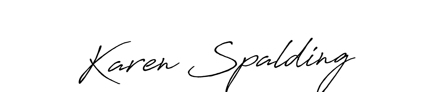 Use a signature maker to create a handwritten signature online. With this signature software, you can design (Antro_Vectra_Bolder) your own signature for name Karen Spalding. Karen Spalding signature style 7 images and pictures png