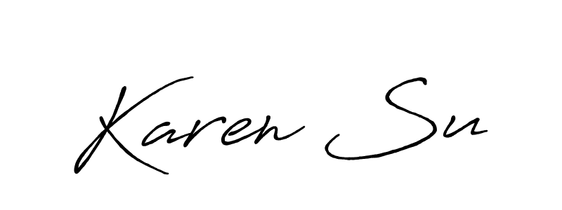 Make a beautiful signature design for name Karen Su. Use this online signature maker to create a handwritten signature for free. Karen Su signature style 7 images and pictures png
