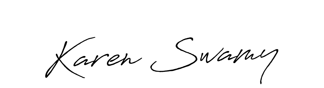 It looks lik you need a new signature style for name Karen Swamy. Design unique handwritten (Antro_Vectra_Bolder) signature with our free signature maker in just a few clicks. Karen Swamy signature style 7 images and pictures png