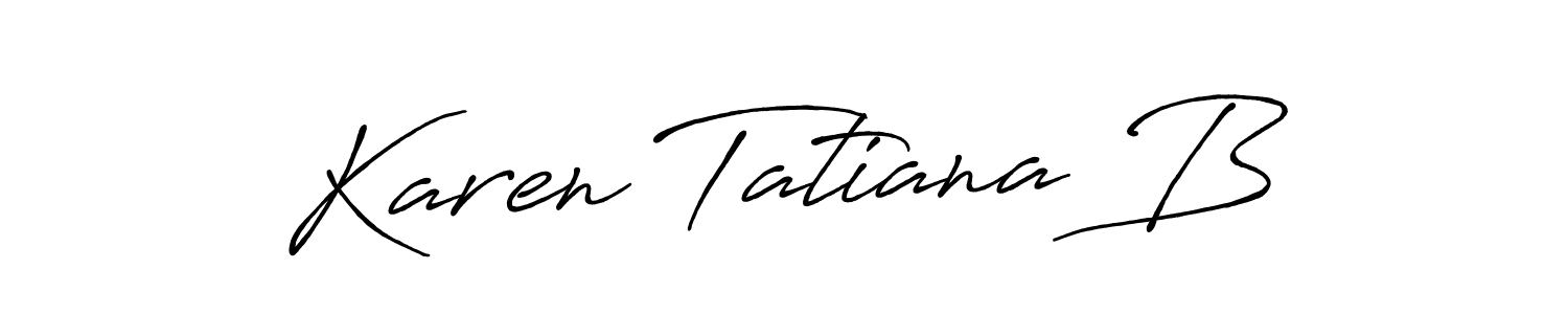 How to Draw Karen Tatiana B signature style? Antro_Vectra_Bolder is a latest design signature styles for name Karen Tatiana B. Karen Tatiana B signature style 7 images and pictures png
