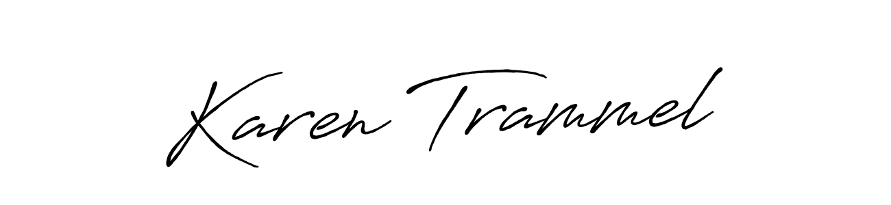 Make a beautiful signature design for name Karen Trammel. With this signature (Antro_Vectra_Bolder) style, you can create a handwritten signature for free. Karen Trammel signature style 7 images and pictures png