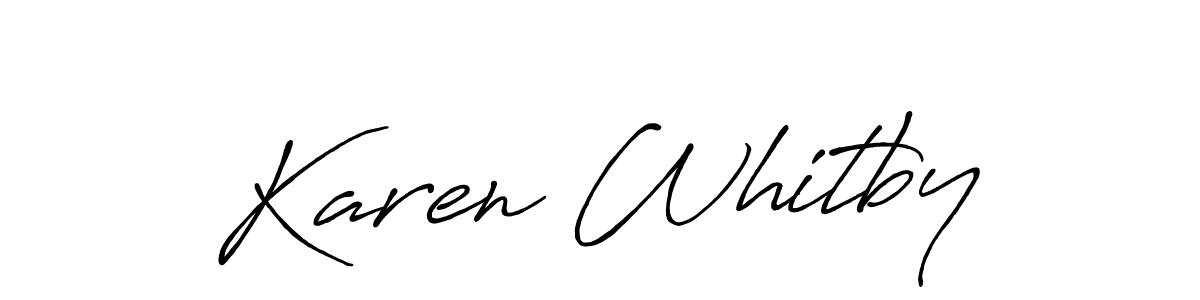 Make a beautiful signature design for name Karen Whitby. Use this online signature maker to create a handwritten signature for free. Karen Whitby signature style 7 images and pictures png