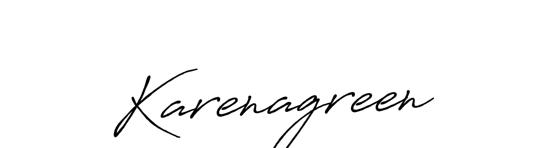 Create a beautiful signature design for name Karenagreen. With this signature (Antro_Vectra_Bolder) fonts, you can make a handwritten signature for free. Karenagreen signature style 7 images and pictures png