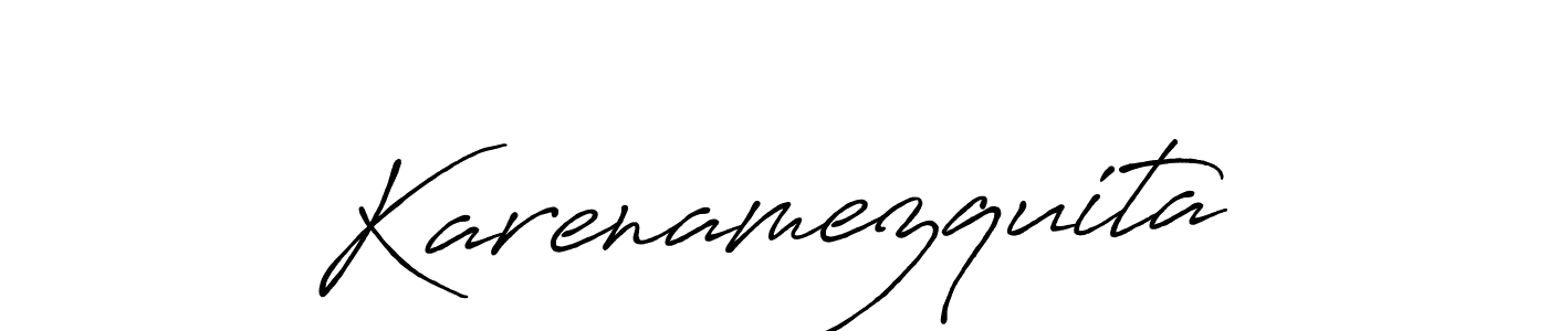 Karenamezquita stylish signature style. Best Handwritten Sign (Antro_Vectra_Bolder) for my name. Handwritten Signature Collection Ideas for my name Karenamezquita. Karenamezquita signature style 7 images and pictures png