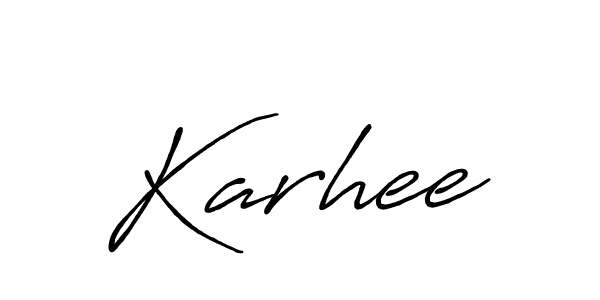 The best way (Antro_Vectra_Bolder) to make a short signature is to pick only two or three words in your name. The name Karhee include a total of six letters. For converting this name. Karhee signature style 7 images and pictures png